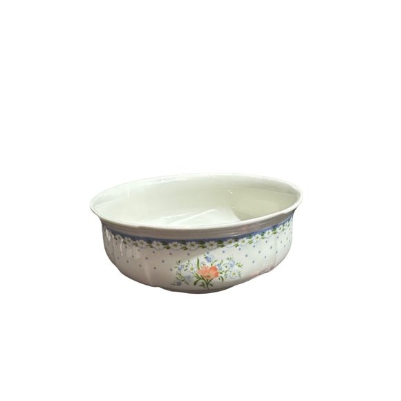 Villeroy & Boch Romantica 7.5 inch Round Vegetable Bowl Blue Orange Floral